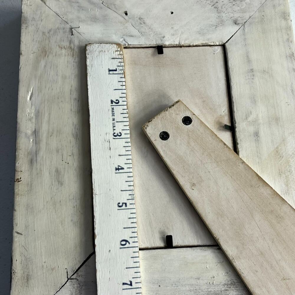 Wooden Picture Frames Distressed Look Set of 3 Different Sizes Farmhouse Cottage - Picture 12 of 16